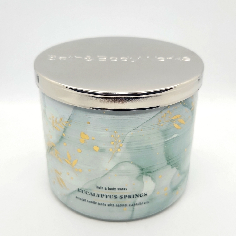 Bath & Body Works 3-Wick Candle in Eucalyptus Springs NEW